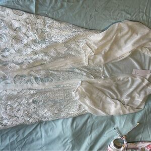 Victoria's Secret White Lace Swim Coverup